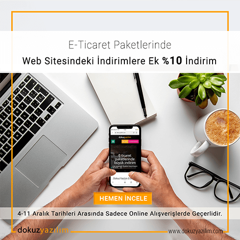 E-ticaret paketlerinde web sitesindeki indirimlere
ek %10 indirim