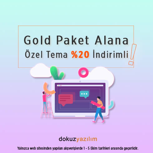 Gold Paket alana Özel Tema %20 indirimli