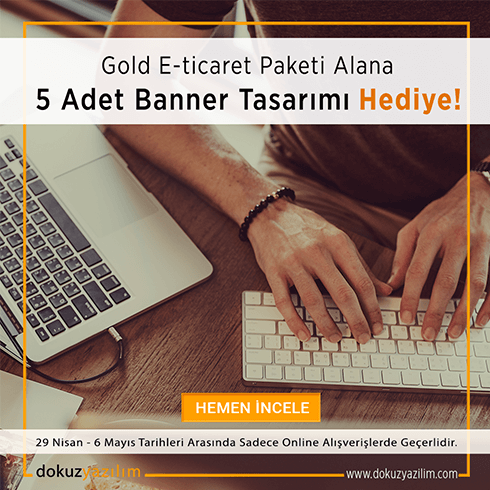 Gold E-ticaret Paketi Alana 5 Adet Banner
Tasarımı Hediye