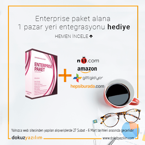 Enterprise paket alana 1 pazar yeri entegrasyonu
hediye